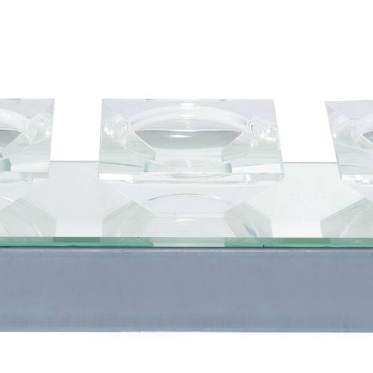 24" Clear Mirror Glam Candlestick Holder